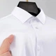 Мужская классическая рубашка с длинным рукавом SlimFit, белая, размер XL/XXL - изображение 4