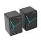Колонки ColorWay, Black, 2x3 Вт, 3.5 мм, LED підсвічування, живлення від USB, 1.1 м (CW-SPU01BK) - изображение 4