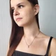 Серебряная подвеска кулон с Овальным камнем Аметист серебро 925 пробы Родированное 1690-5п 0.63г - изображение 3