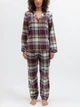 Піжама жіноча Cyberjammies Wild Slumber 5633-5634 стильний домашній комплект 100% бавовна з начосом family look 20/3XL Фіолетовий у клітинку (5051877689589) - изображение 1