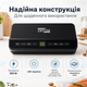 Вакуумний пакувальник Zepline ZP-00373 200 Вт вакууматор для продуктів із сенсорним керуванням різаком та відсіком для рулону запаювач пакетів для сухих вологих сипких продуктів герметичне пакування з LED підсвіткою - изображение 1