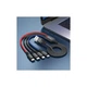 Дата кабель USB 2.0 AM to Lightning + Micro 5P + USB-C 1.0m 2A nylon X76 black+red+blue HOCO (6931474768650) - изображение 4