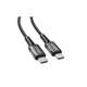 Дата кабель USB-C to USB-C 1.2m 3A nylon black Acefast (6974316280521) - зображення 1