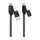 Дата кабель USB-C to USB-C + Lightning + USB-A 1.5m Black Proda (PD-B96th-BK) - изображение 3