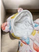 Дитячий зимовий комбінезон на 0-3 міс. 68-74см з плащівки - з вушками ведмедика. Пончики - зображення 5