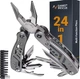 Мультитул SANKE RESCUE 24 в 1 Silver с набором бит многофункциональный профессиональный инструмент из нержавеющей стали для ремонта туризма кемпинга походов активного отдыха и ежедневного использования (MN959) - изображение 1