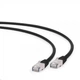 Патч-корд 0.5м S/FTP Cat 6A CU LSZH black Cablexpert (PP6A-LSZHCU-BK-0.5M) - зображення 1