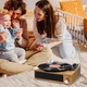 Винтажный виниловый проигрыватель пластинок с Bluetooth, в ретро-стиле Ретро-стереосистема для дома, кафе, заведение светло коричневый - изображение 6
