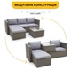 Комплект садових меблів LEOBRO Lounge Set 3-в-1 (LB-1057) (LEO_LB-1057) - изображение 7