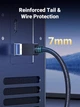 Патч-корд UGREEN NW153 Cat 8 40Gbps F/FTP Shielded Round Braided Cable 1m Black (80429) - зображення 4