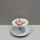 Фруктовница-блюдо керамическая 2-х ярусная 16х16х15,5 см Ardesto AR0958 белая - изображение 3