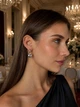 Сережки с сердцем в серебре 5569 - изображение 1