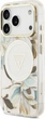 Etui plecki Guess IML Glitter Flowers Triangle MagSafe do Apple iPhone 17 Pro / 18 Pro White (GUHMP18LHFLPEDH) - obraz 2