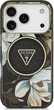 Etui plecki Guess IML Glitter Flowers Triangle MagSafe do Apple iPhone 17 Pro / 18 Pro Black (GUHMP18LHFLPEDK) - obraz 3