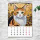 Календар А3 перекидний настінний КОТИ В СТИЛІ ГУСТАВА КЛІМТА 13 листов ENTERSTORE (art. 250135) - зображення 3