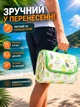 Килимок-плед для пікніка та пляжу 150х100 см водонепроникний складана підстилка-сумка на природу, непромокальне покривало Зелене - изображение 2