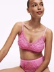 Бюстгальтер бралетт Marks & Spencer кружевной без косточек розовый XXL 50A-C (7039) - изображение 1