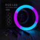 Кільцева світлодіодна лампа RGB LED RING MJ33 33 см з кріпленням для телефону (981723732ZZ) - зображення 5
