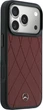 Etui plecki Mercedes-Benz Leather with Crossed Lines MagSafe do Apple iPhone 17 Pro / 18 Pro Burgundy (MEHMP18L25PSECLR) - obraz 4