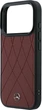 Etui plecki Mercedes-Benz Leather with Crossed Lines MagSafe do Apple iPhone 17 Pro / 18 Pro Burgundy (MEHMP18L25PSECLR) - obraz 6