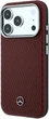 Etui plecki Mercedes-Benz Leather Semi Wrap Wood Effect MagSafe do Apple iPhone 17 Pro / 18 Pro Burgundy (MEHMP18L25PFWWPR) - obraz 2