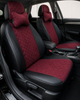 Чехлы на сиденья FIAT Tipo (II) (Фиат Типо II), универсальные, экокожа + алькантара, комплект, бордовые - изображение 1