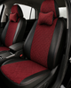 Чехлы на сиденья FIAT Tipo (II) (Фиат Типо II), универсальные, экокожа + алькантара, комплект, бордовые - изображение 3
