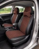 Чехлы на сиденья FIAT Tipo (II) (Фиат Типо II), универсальные, экокожа + алькантара, комплект, коричневые - изображение 8