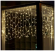 Гирлянда штора уличная 5х0.6м 30 нитей 200 LED прозрачный каучук для улицы и внутри помещения SQ-26950 - изображение 6