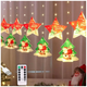 LED гирлянда штора 3D фигурки 10шт 2 5х0 7м USB теплый белый светодиодная для внутреннего использования SQ-27359 - изображение 2