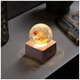 Новогодний снежный шар 8 5 см LED подсветка музыкальный USB батарейки AA розовый SQ-28360 - изображение 7
