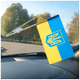 Флажок України 20х15 см із присоском жовто-синій із гербом для скла SQ-27712 - зображення 2
