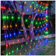 Гирлянда сетка светодиодная 1,2x1,2м 100LED 220V 8 режимов мультиколор прозрачный шнур SQ-27289 - изображение 9