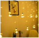 LED гирлянда штора 12 лампочек 3x1м теплый белый IP44 для декора интерьера SQ-27479 - изображение 5