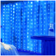 Гирлянда штора 600 LED 8x1,5м 220В IP44 синий для праздничного освещения SQ-26781 - изображение 2