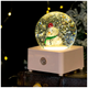 Снежный шар LED подсветка музыкальный USB батарейки AA 8,5x8,5 см розовый для декора праздника SQ-28361 - изображение 5