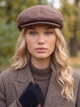Женский кепи, кепка хулиганка Hector Cashmere кашемировая коричневая (шоколад) - изображение 2
