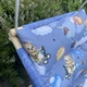 Дитяча гойдалка Джинс 2 в 1 "Ведмедик на літачку", гойдалка для немовлят, дерев'яна гойдалка, колиска - зображення 5