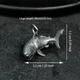 Мужская 3D подвеска брелок акула — объемное анатомическое украшение с цепочкой в панк стиле, серебристый, 3.2 см (цепочка 60 см) - изображение 8