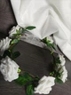 Віночок на голову з квітів Троянди білі - зображення 4