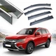 Дефлектори вікон вітровики Benke для Mitsubishi Outlander 2012-2020 Хром Молдинг Із Нержавіючої Сталі 3D (BMTOT1323-W/S) - изображение 1