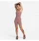Спортивный комбинезон женский Nike Zenvy Dri-Fit Short Bodysuit Pink XS Рожевий FN3031-208 - изображение 6