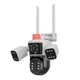 Відеокамера PTZ IP WiFi JE-190-1/2 12 МП три об'єктиви нічне бачення датчик руху вулична - зображення 3