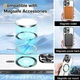 Чехол с защитой корпуса 360 Premium FIBRA TPU Chrome with MagSafe case Samsung S21FE с Защитой Камеры Silver - изображение 6