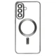 Чехол с защитой корпуса 360 Premium FIBRA TPU Chrome with MagSafe case Samsung S26 с Защитой Камеры Silver - изображение 1