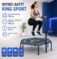 Фітнес-батут King Sport 130 см з регульованою опорною ручкою до 100 кг 42 амортизатори Спортивний тренажер для Jumping Fitness кардіо стрибків домашніх занять - зображення 1