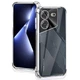 Противоударный чехол для Tecno Pova 5 (LH7n) прозрачный, усиленные углы с защитой камеры, TPU - изображение 1
