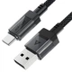 Кабель Acefast C12-04 USB — Type-C 3A плетеный черный - изображение 2