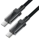 Кабель Acefast C12-03 Type-C — Type-C 60W, 1.2 м, плетений, чорний - зображення 2