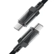 Кабель Acefast C12-03 Type-C — Type-C 60W, 1.2 м, плетений, чорний - зображення 4